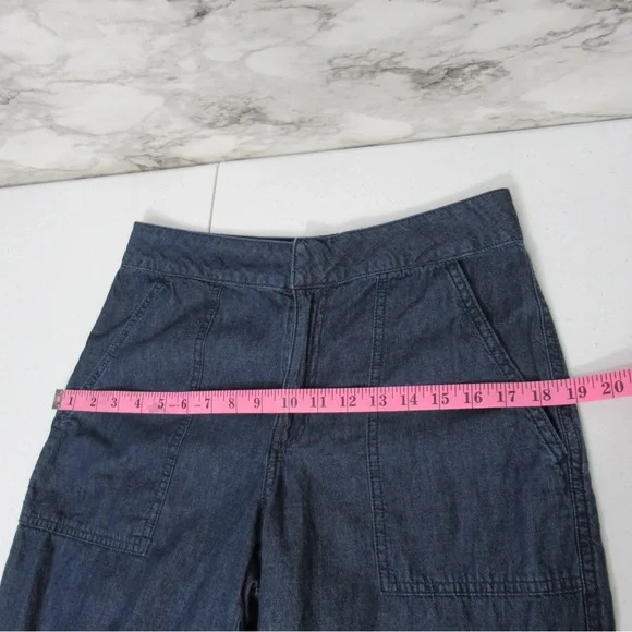 DKNY Chambray Casual Cargo Pants Size 4 - Picture 11 of 16
